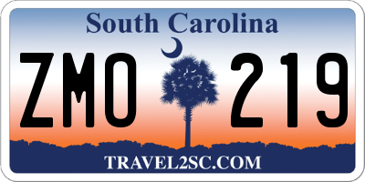 SC license plate ZMO219