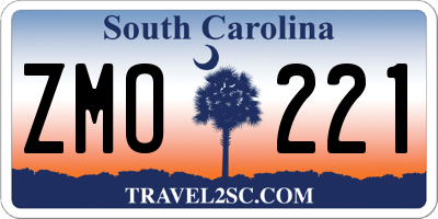 SC license plate ZMO221