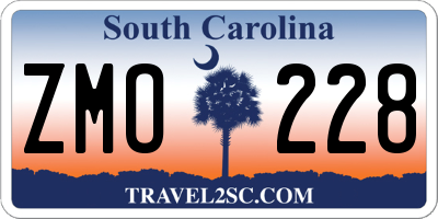 SC license plate ZMO228