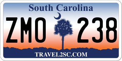 SC license plate ZMO238