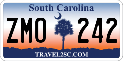 SC license plate ZMO242