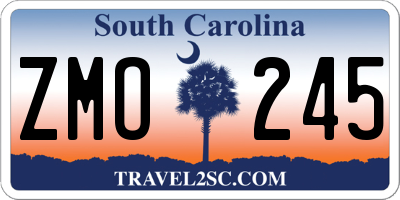 SC license plate ZMO245