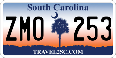 SC license plate ZMO253