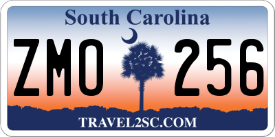 SC license plate ZMO256
