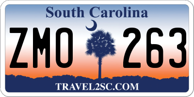 SC license plate ZMO263