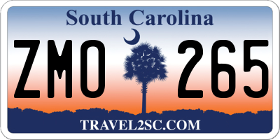 SC license plate ZMO265