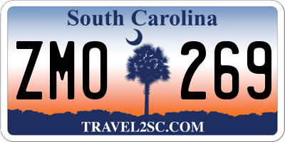 SC license plate ZMO269