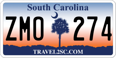 SC license plate ZMO274