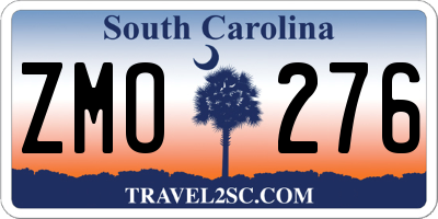 SC license plate ZMO276