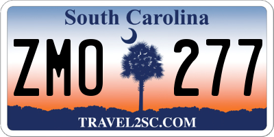 SC license plate ZMO277