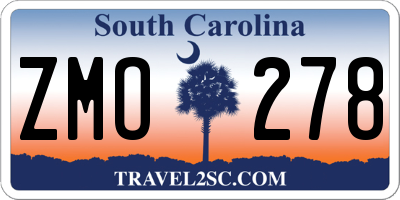 SC license plate ZMO278