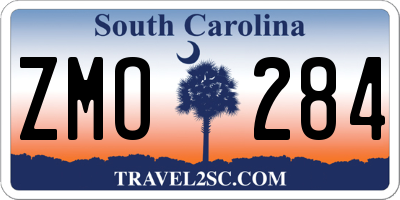 SC license plate ZMO284