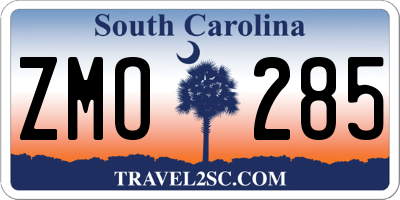 SC license plate ZMO285