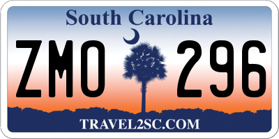 SC license plate ZMO296