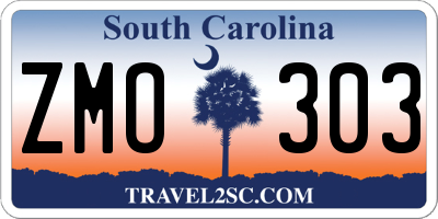 SC license plate ZMO303