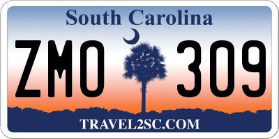SC license plate ZMO309