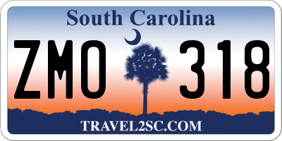 SC license plate ZMO318