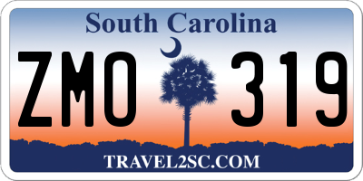 SC license plate ZMO319