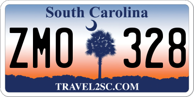 SC license plate ZMO328