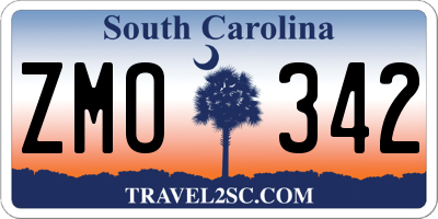 SC license plate ZMO342
