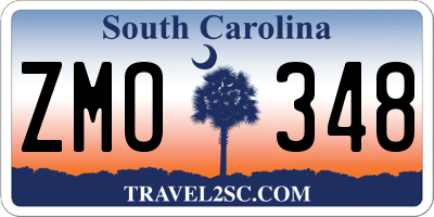 SC license plate ZMO348