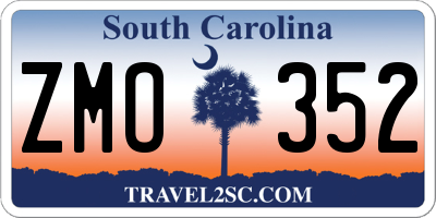 SC license plate ZMO352