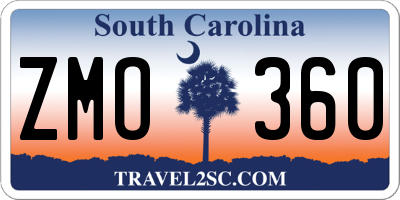SC license plate ZMO360