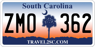 SC license plate ZMO362
