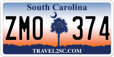 SC license plate ZMO374