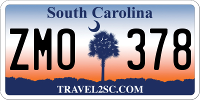 SC license plate ZMO378