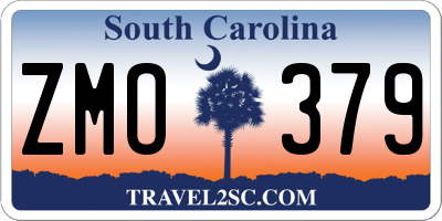 SC license plate ZMO379