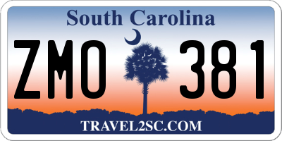 SC license plate ZMO381