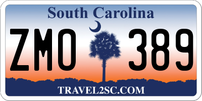 SC license plate ZMO389