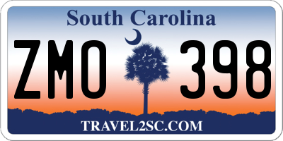 SC license plate ZMO398