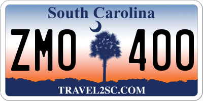 SC license plate ZMO400