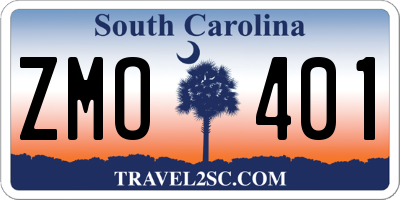 SC license plate ZMO401
