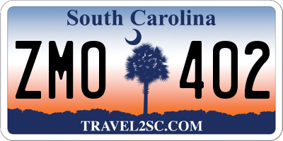 SC license plate ZMO402