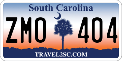 SC license plate ZMO404