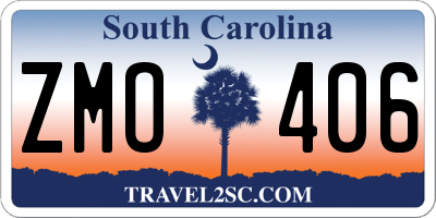 SC license plate ZMO406