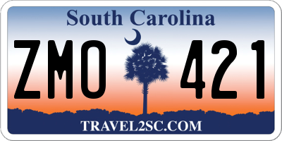 SC license plate ZMO421