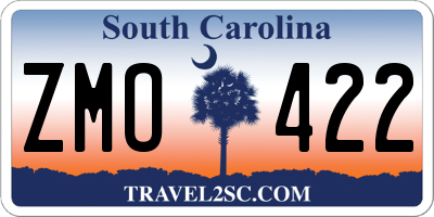 SC license plate ZMO422