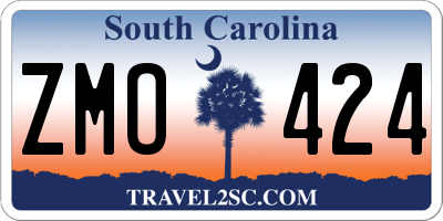 SC license plate ZMO424