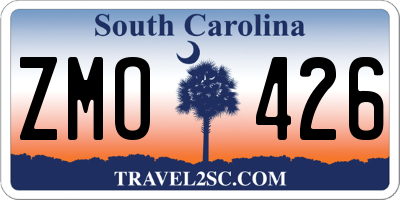 SC license plate ZMO426