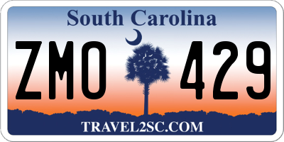 SC license plate ZMO429