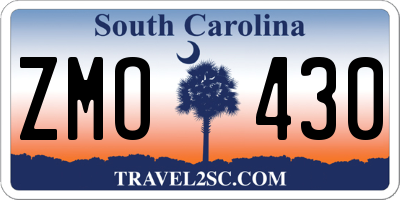SC license plate ZMO430
