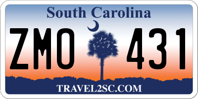 SC license plate ZMO431