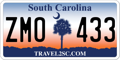 SC license plate ZMO433