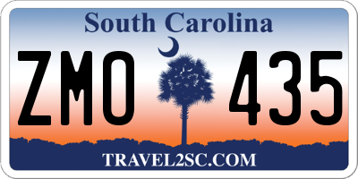 SC license plate ZMO435