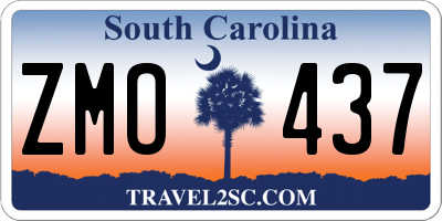 SC license plate ZMO437
