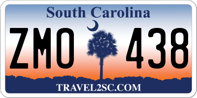 SC license plate ZMO438